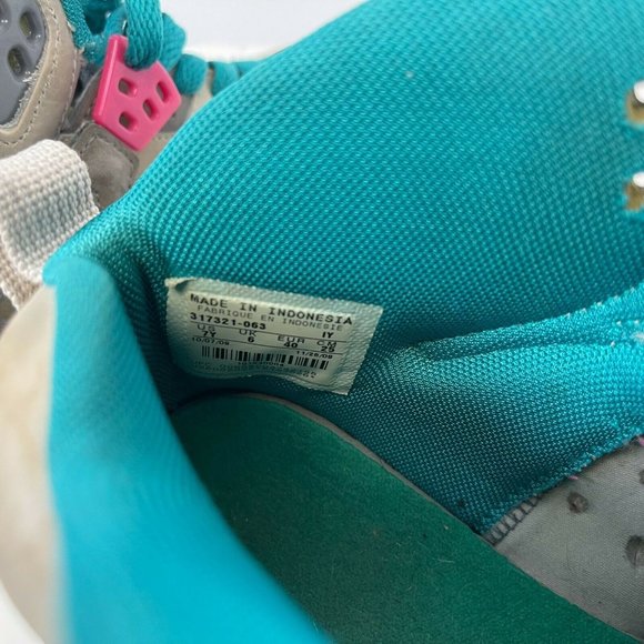 Jordan Spizike Miami Vice Basketball Shoes Grey Vivid Pink Youth 7Y - Picture 6 of 6